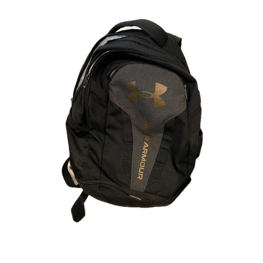 Under Armour Gray Black Hustle 5.0 Backpack